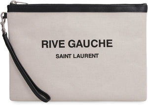 Logo print flat pouch-1